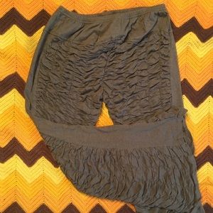 Vtg y2k ruched hippie pants crop flare NWT